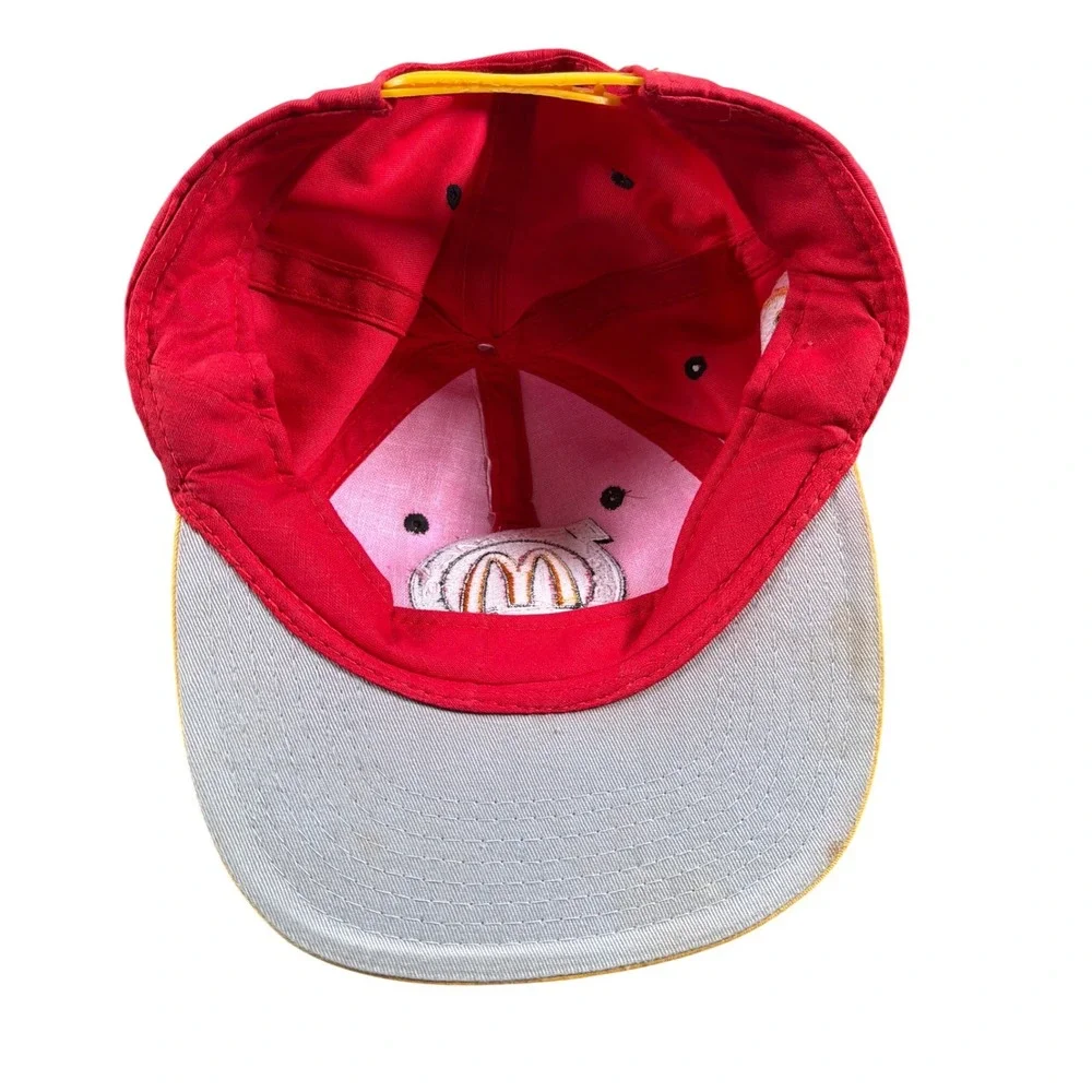 Vintage 90s Jimmy Spencer McDonalds Racing Team #27 Snapback Hat Red NASCAR Car
